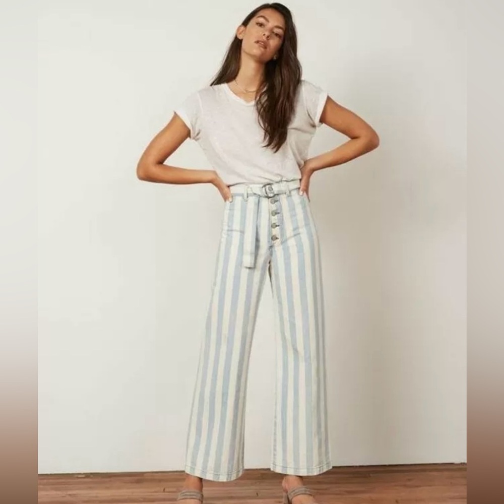 Boyish Charley kick flare jeans in pinstripe Size 27 NWOT